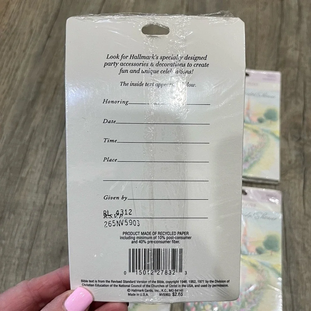 4 Packs Vintage Hallmark Bridal Shower Invitation Nostalgia NEW 32 Total